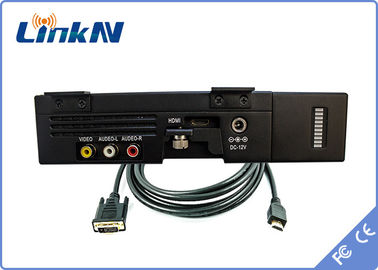 Émetteur visuel militaire HDMI et CVBS AES256 de la police COFDM à piles