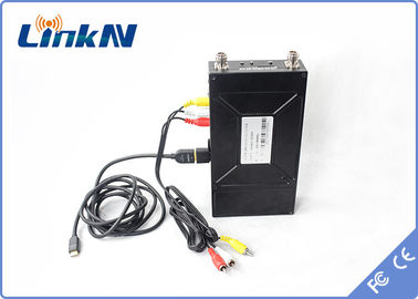 Interphone bi-directionnel de HD de chiffrage visuel tactique de l'émetteur 1-3KM Manpack HDMI CVBS AES256