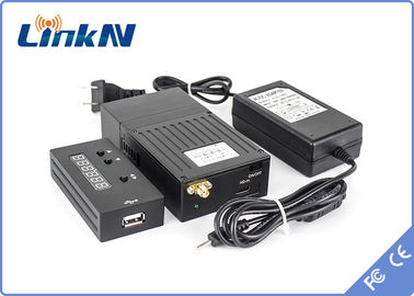 chiffrage de la haute sécurité AES256 du retard H.264 de Mini Spy Video Transmitter COFDM de police de 1.5km bas
