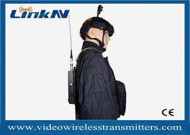 Émetteur visuel COFDM QPSK HDMI de police à piles et bas chiffrage de retard AES256 de CVBS H.264