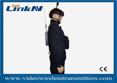 Chiffrage visuel sans fil militaire HDMI du système AES256 de COFDM et largeur de bande de CVBS H.264 2-8MHz à piles