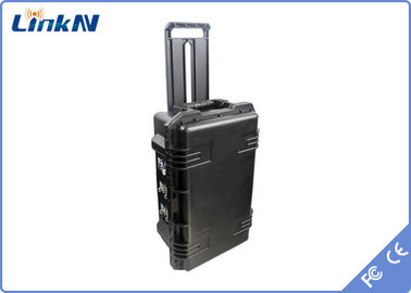 COFDM Récepteur vidéo de valise IP65 à 4 canaux avec batterie et écran AES256 H.264 DC 12V