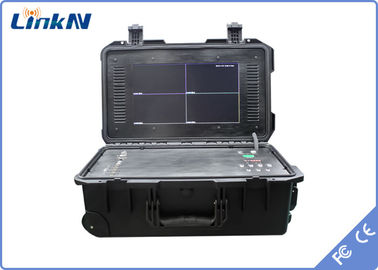 Récepteur vidéo COFDM de police avec batterie et affichage AES256 chiffrement 4 canaux IP65
