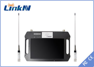 Chiffrage visuel tactique du récepteur FHD CVBS COFDM QPSK H.264 AES256 avec l'affichage et la batterie