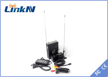 Émetteur visuel COFDM QPSK HDMI de police de Manpack et basse largeur de bande du chiffrage 2-8MHz de retard AES256 de CVBS H.264