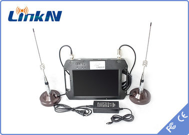 Récepteur tactique de COFDM HDMI CVBS avec la batterie et C.C 12V des antennes AES256 de sensibilité élevée d'ecran couleur le double