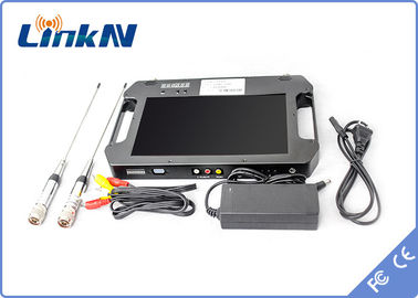 Récepteur vidéo portable COFDM alimenté par batterie FHD avec antenne double AES256 DC 12V