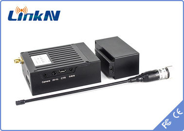 LKAV1519 détective mini émetteur vidéo 1km COFDM faible retard H.264 haute sécurité AES256 chiffrement alimenté par batterie