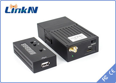 Chiffrage 200-2700MHz de la haute sécurité AES256 du retard H.264 de Mini Spy Video Trasnmitter COFDM de police bas avec la batterie