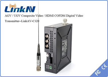 Chiffrage visuel 200-2700MHz de la latence AES256 de l'émetteur COFDM HDMI CVBS H.264 de robots rocailleux d'UGV EOD bas