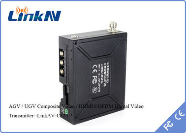Chiffrage visuel 3-32Mbps de la latence AES256 de la puissance de sortie HDMI CVBS de l'émetteur 2W d'UGV COFDM bas