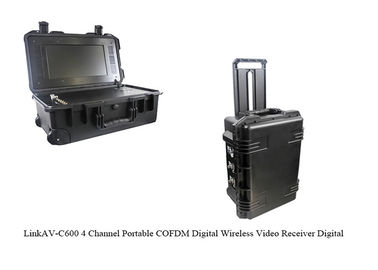 Récepteur vidéo COFDM HDMI CVBS avec batterie et écran Prend en charge l'enregistrement de cartes HDD et TF