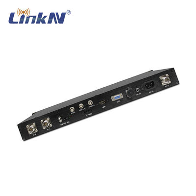 Doubles antennes de COFDM du récepteur 1U de support de chiffrage militaire tactique du bâti HDMI CVBS IDS AES256
